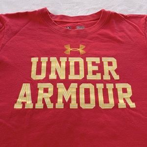 Girls red Under Armour shirt
